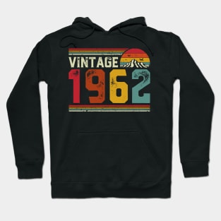 Vintage 1962 Birthday Gift Retro Style Hoodie